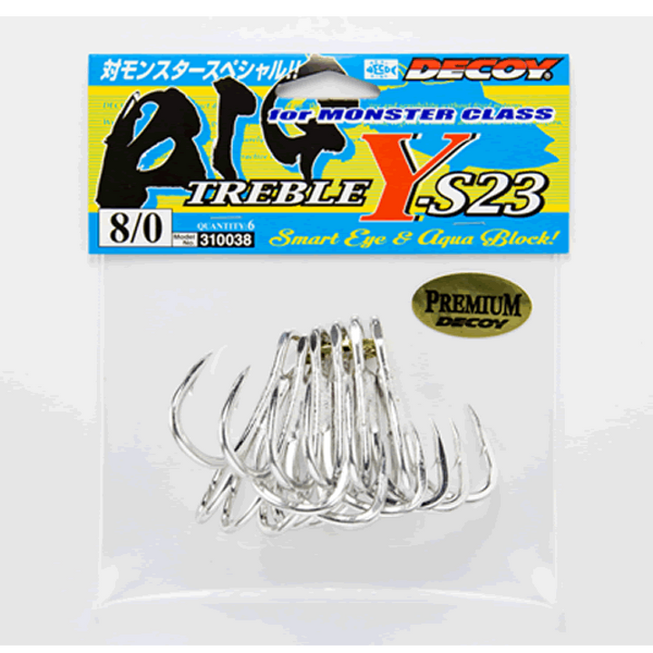 DECOY BIG TREBLE Y-S23 #10/0 Y-S23 (4 pcs/pack) TIN