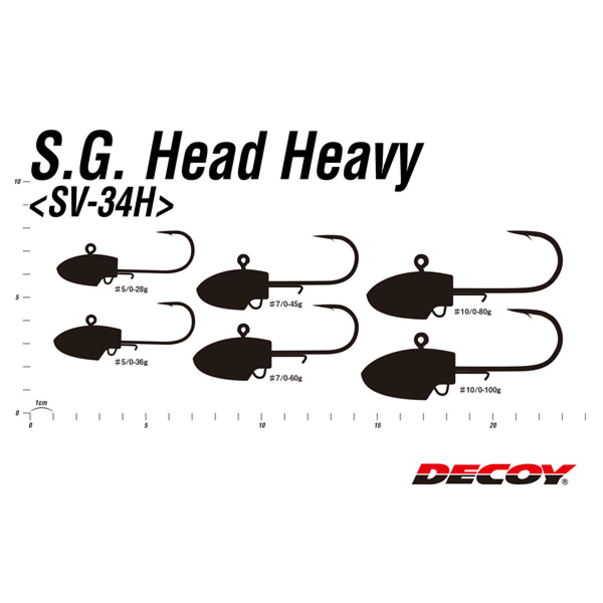 DECOY S.G.HEAD HEAVY #10/0-100g SV-34H W NICKEL