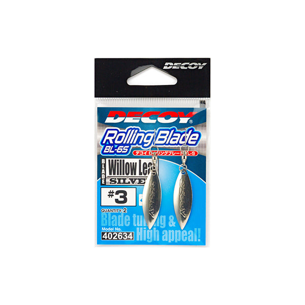 DECOY ROLLING BLADE WL #3 BL-6(2 pcs/pack) SILVER