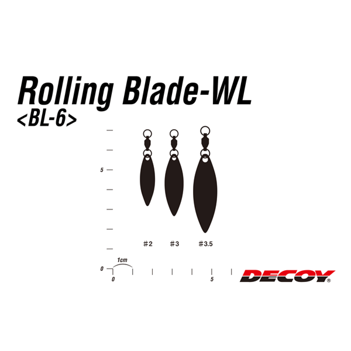 DECOY ROLLING BLADE WL #3.5 BL-6 (2 pcs/pack) GOLD
