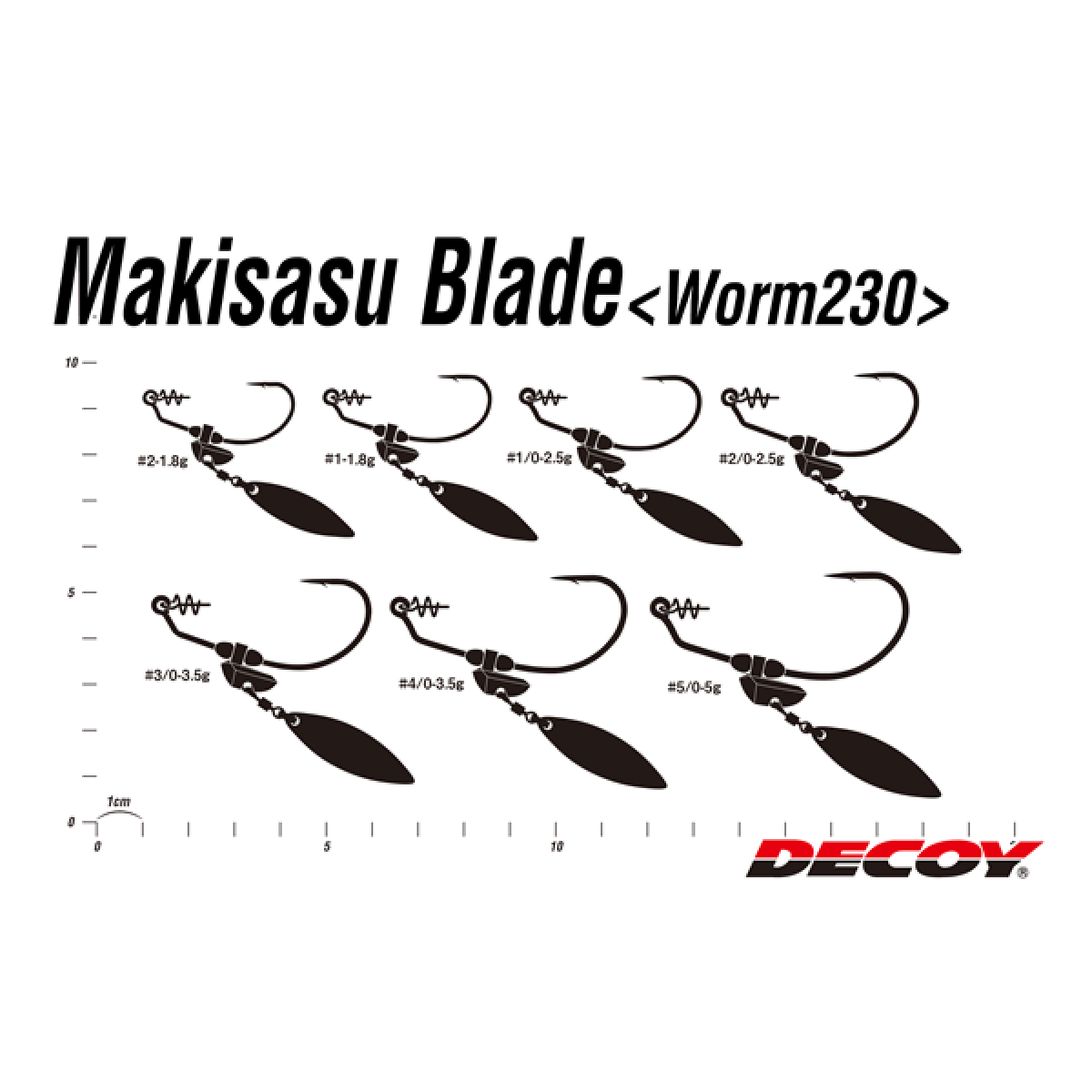DECOY MAKISASU BLADE #5/0 - 5g Worm230G (2 pcs/pack) GOLD
