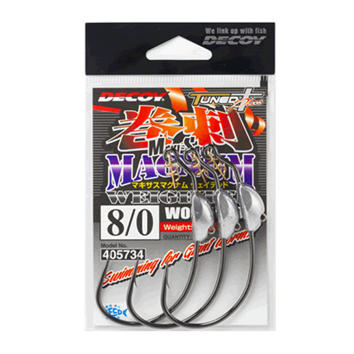 DECOY MAKISASU MAGNUM WEIGHTED #10/0 Worm130M (2 pcs/pack) NS BLACK