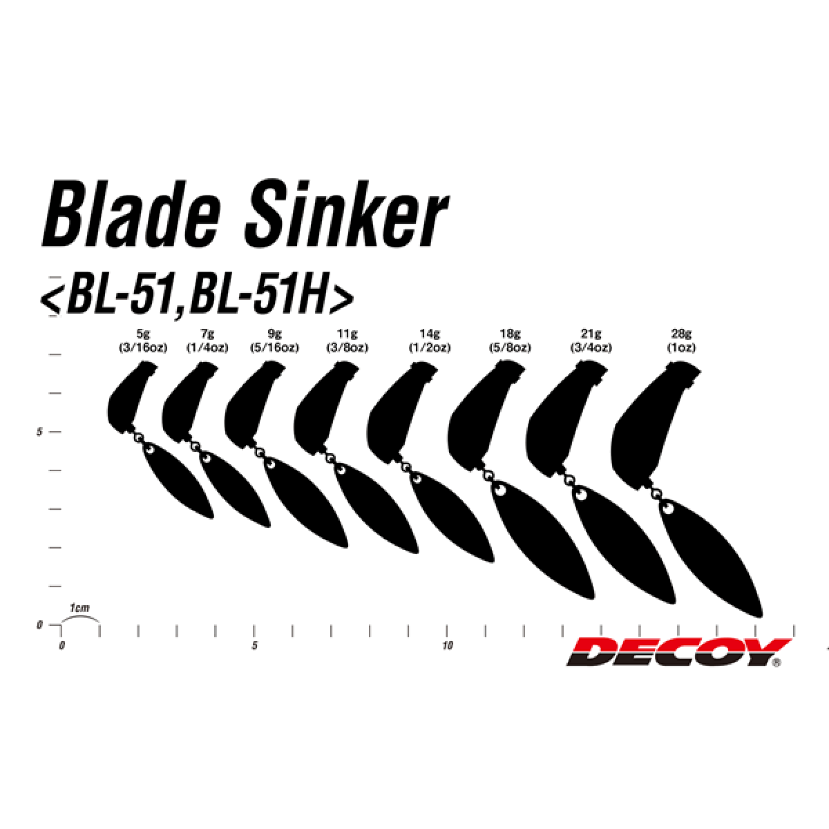 DECOY BLADE SINKER 9g BL-51 (2 pcs/pack) GUN BLACK