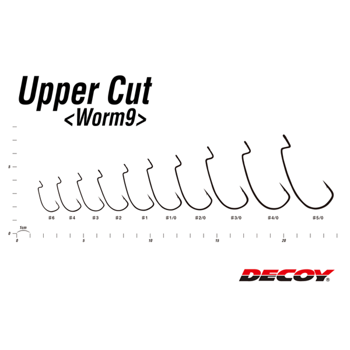 DECOY UPPERCUT #3 Worm9 (9 pcs/pack) NS BLACK