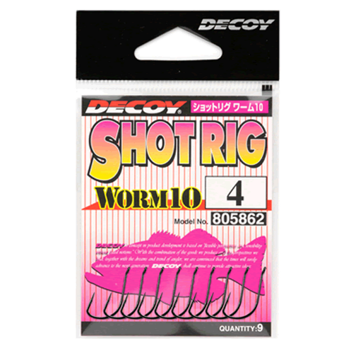 DECOY SHOT RIG #3 Worm10 (9 pcs/pack) NS BLACK