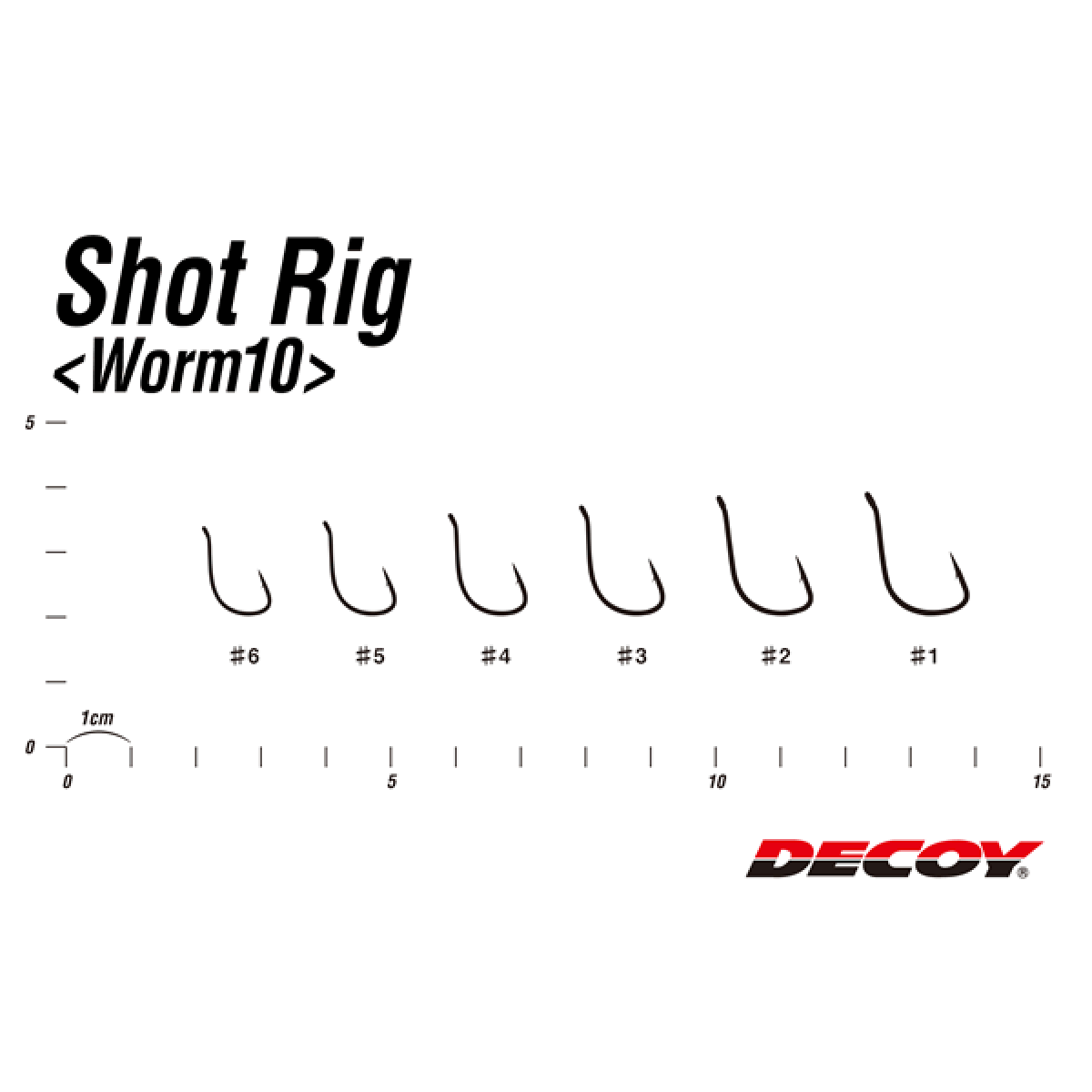 DECOY SHOT RIG #6 Worm10 (9 pcs/pack) NS BLACK
