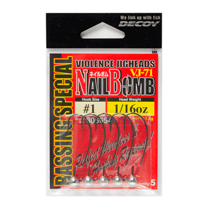 DECOY NAIL BOMB #1 - 1.8g VJ-71 (5 pcs/pack) NS BLACK