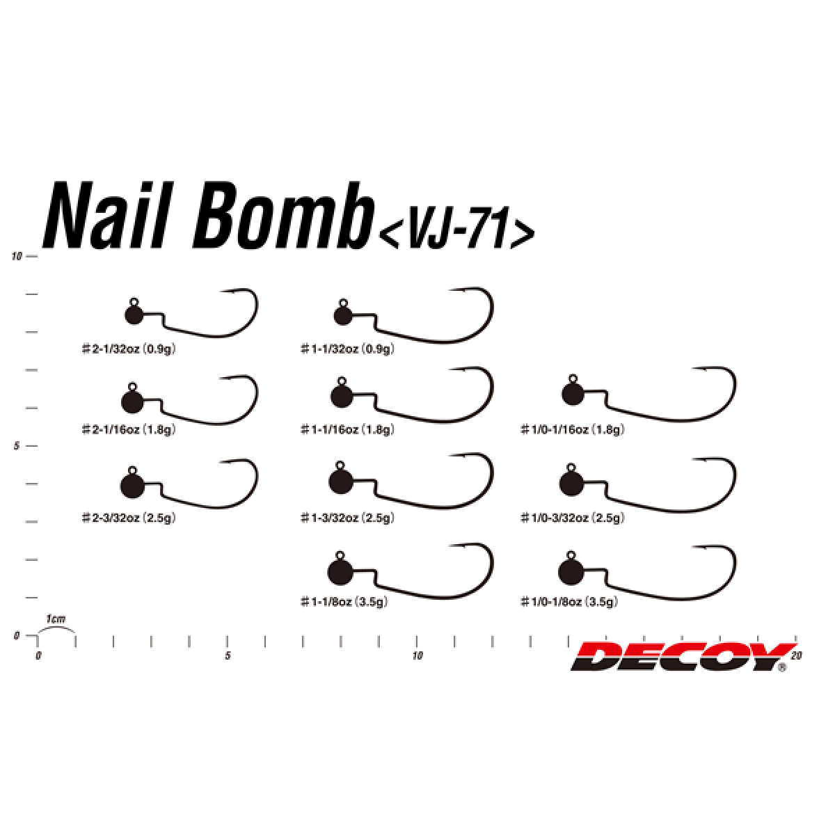 DECOY NAIL BOMB #1 - 1.8g VJ-71 (5 pcs/pack) NS BLACK