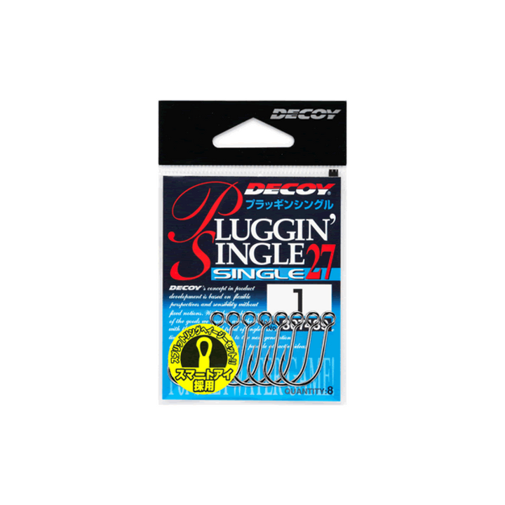 DECOY PLUGGIN' SINGLE #6 SINGLE27 (8 pcs/pack) TIN (AQUA BLOCK)