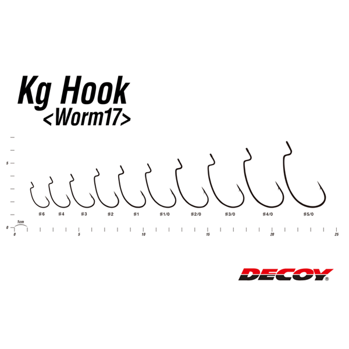 DECOY KG HOOK #1/0 Worm17 (9 pcs/pack) NS BLACK