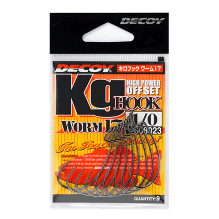 DECOY KG HOOK #4/0 Worm17 (6 pcs/pack) NS BLACK