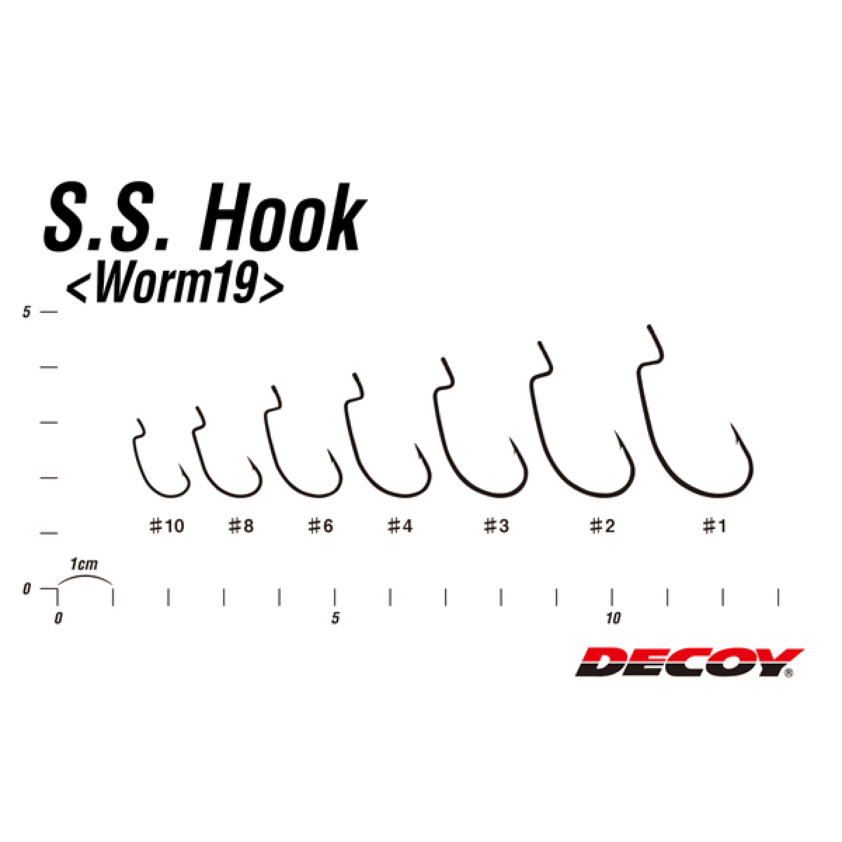 DECOY S.S.HOOK #6 Worm19 NS BLACK