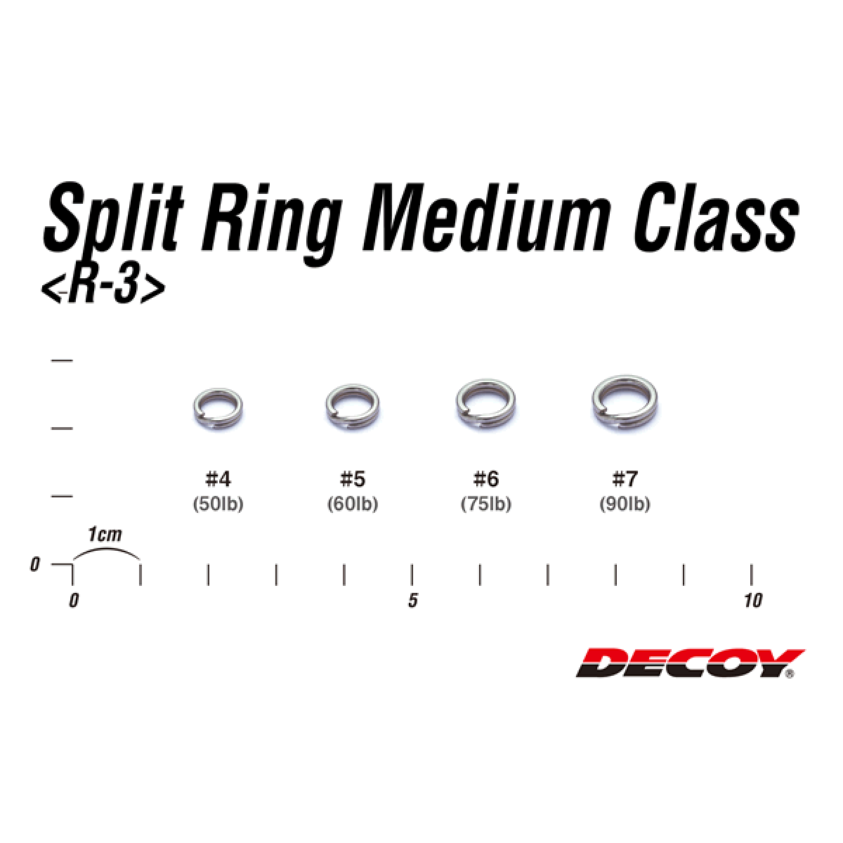 DECOY SPLIT RING MEDIUM CLASS #4 R-3 (20 pcs/pack) SILVER