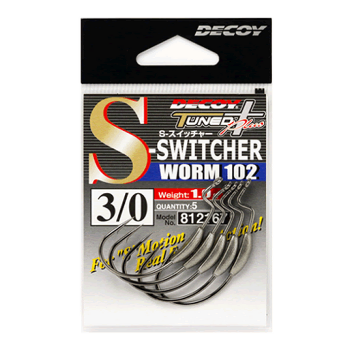 DECOY S SWITCHER #4/0 Worm102 (4 pcs/pack) NS BLACK