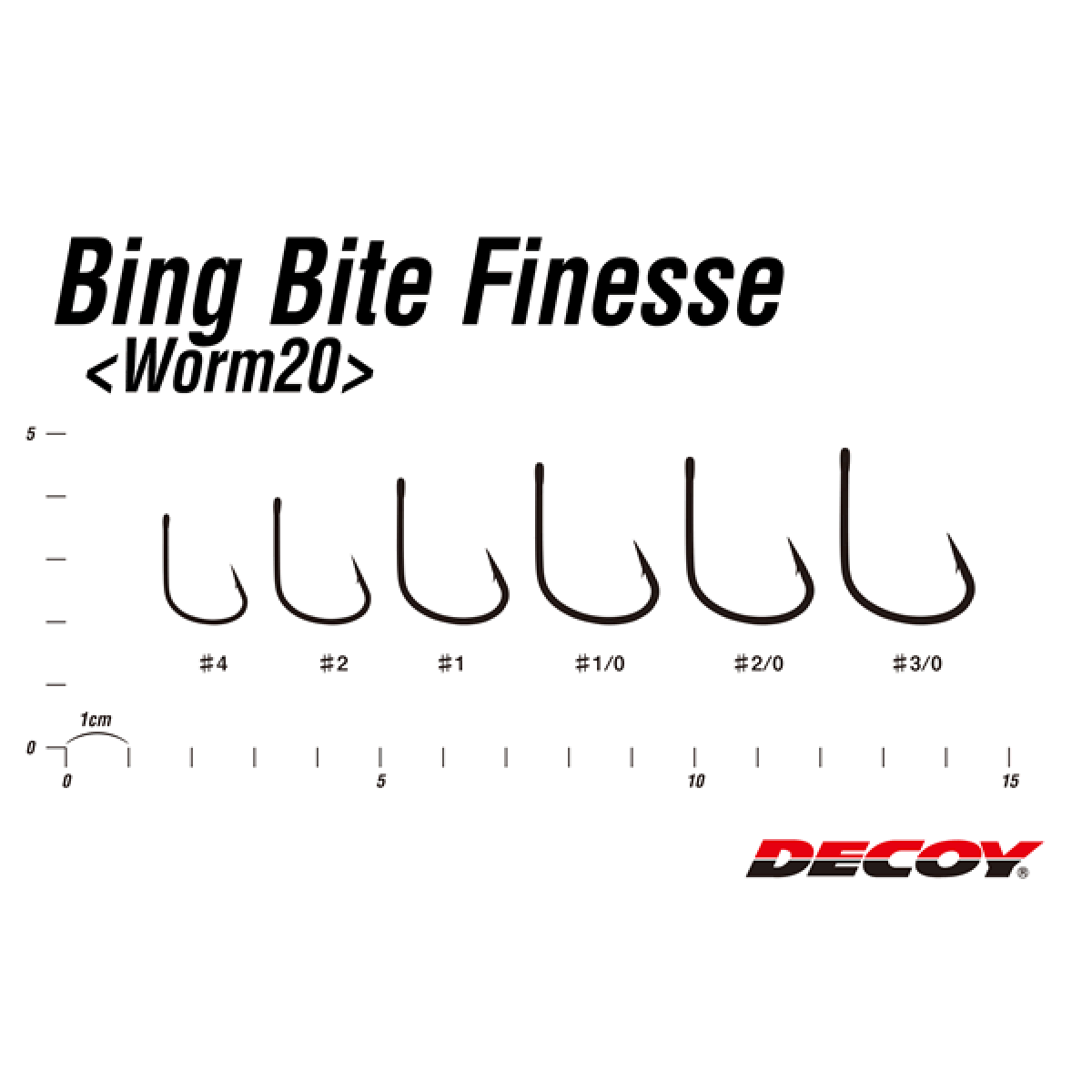 DECOY BIG BITE FINESSE #1 Worm20 (9 pcs/pack) NS BLACK