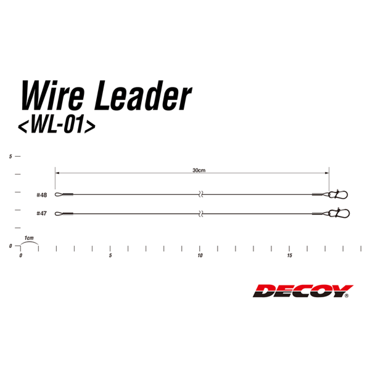 DECOY WIRE LEADER #48 WL-01 (2 pcs/pack) WIRE LEADER