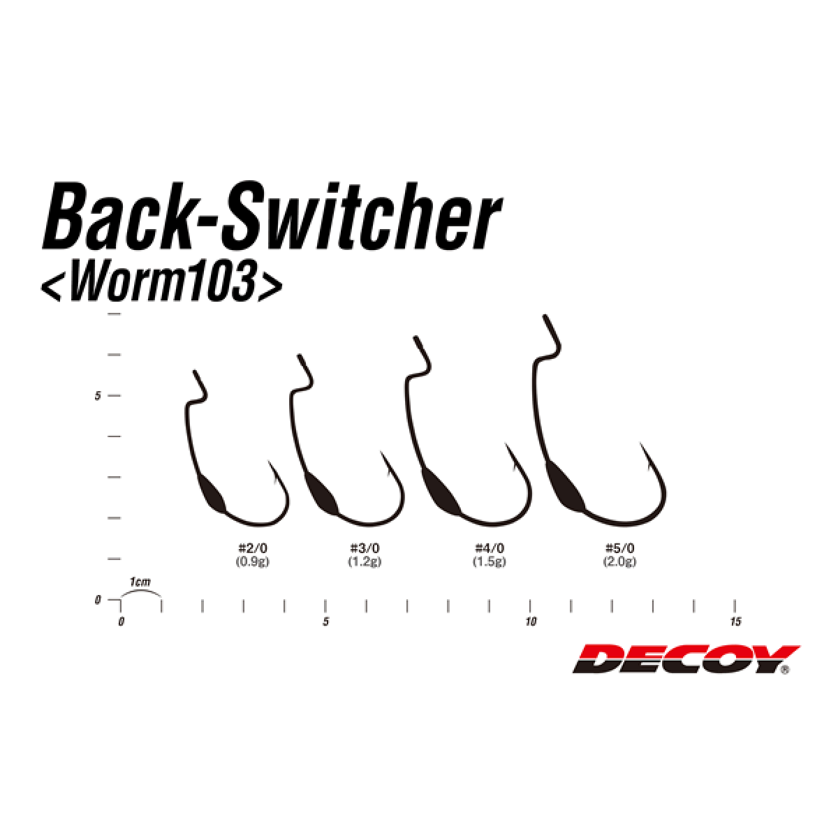 DECOY BACK SWITCHER #4/0 Worm103 (4 pcs/pack) NS BLACK