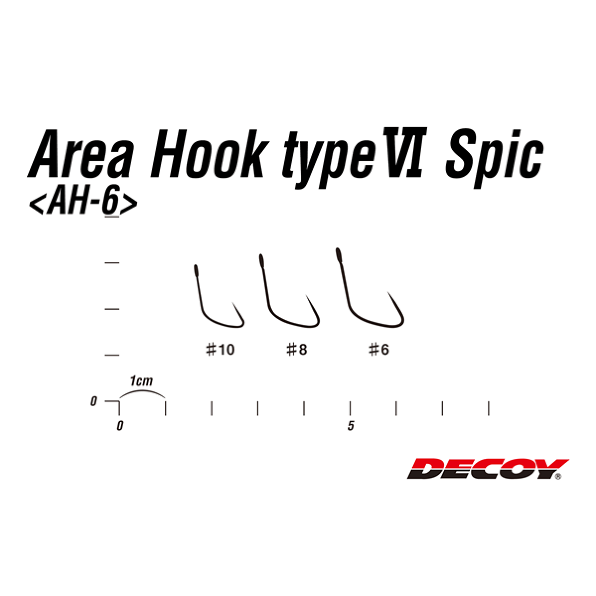 DECOY AREA HOOK TYPE VI SPIC #6 AH-6 (12 pcs/pack) NS BLACK