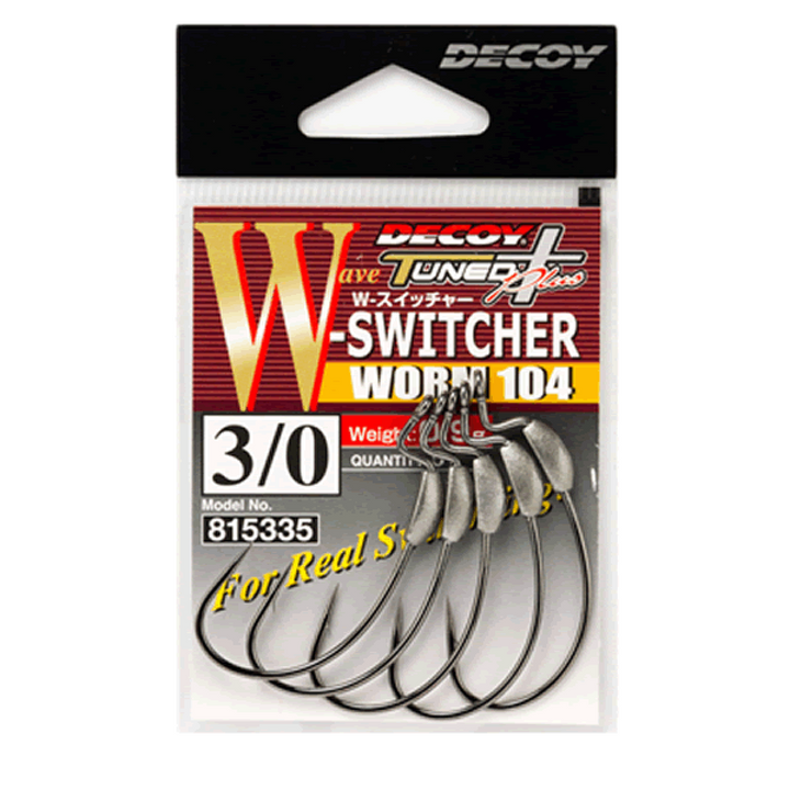 DECOY W SWITCHER #4/0 Worm104 (4 pcs/pack) NS BLACK