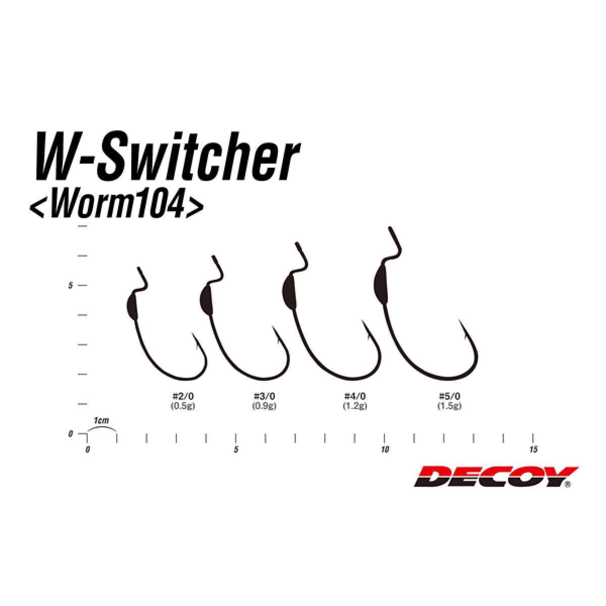 DECOY W SWITCHER #4/0 Worm104 (4 pcs/pack) NS BLACK