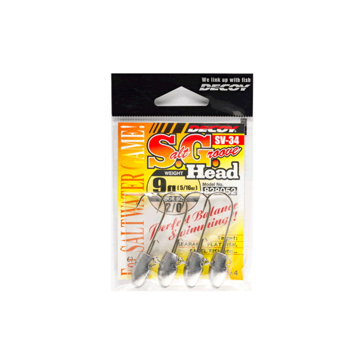 DECOY S.G.HEAD #3/0 - 14g SV-34 (2 pcs/pack) W NICKEL