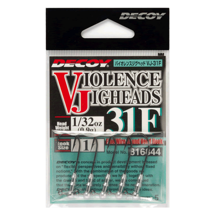 DECOY VIOLENCE JIG HEAD #2-0.9g VJ-31F NS BLACK