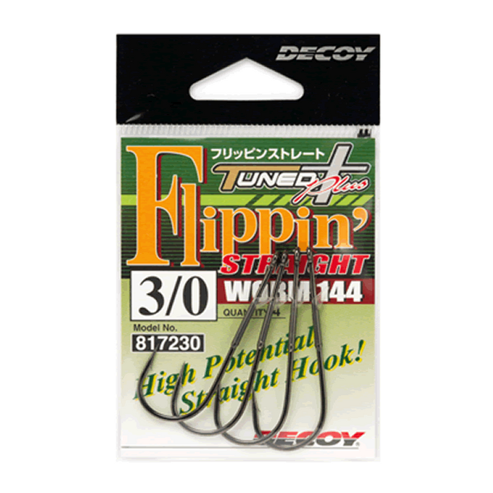 DECOY FLIPPIN’ STRAIGHT #1 Worm144 (5 pcs/pack) NS BLACK