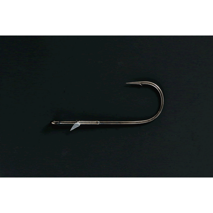 DECOY FLIPPIN’ STRAIGHT #4/0 Worm144 (4 pcs/pack) NS BLACK