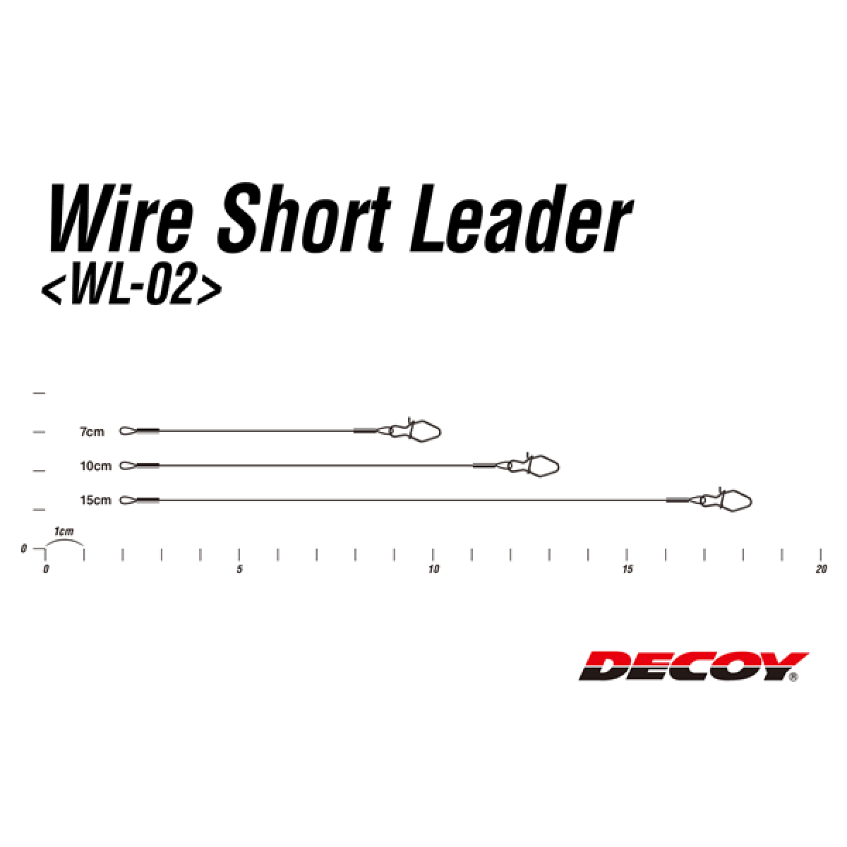DECOY WIRE SHORT LEADER 7cm WL-02 (3 pcs/pack)