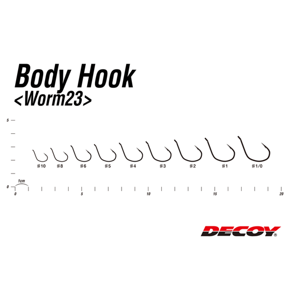 DECOY BODY HOOK #4 Worm23 (9 pcs/pack) NS BLACK