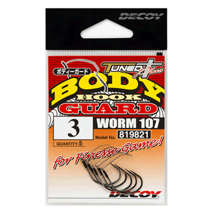 DECOY BODY GUARD #1/0 Worm107 (5 pcs/pack) NS BLACK