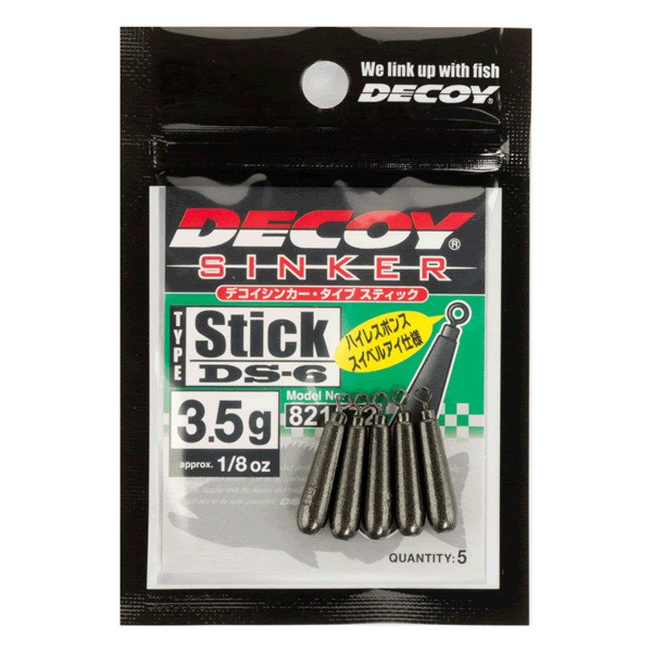 DECOY DECOY SINKER TYPE HEAVY STICK 28g DS-7 (3 pcs/pack) GUN BLACK