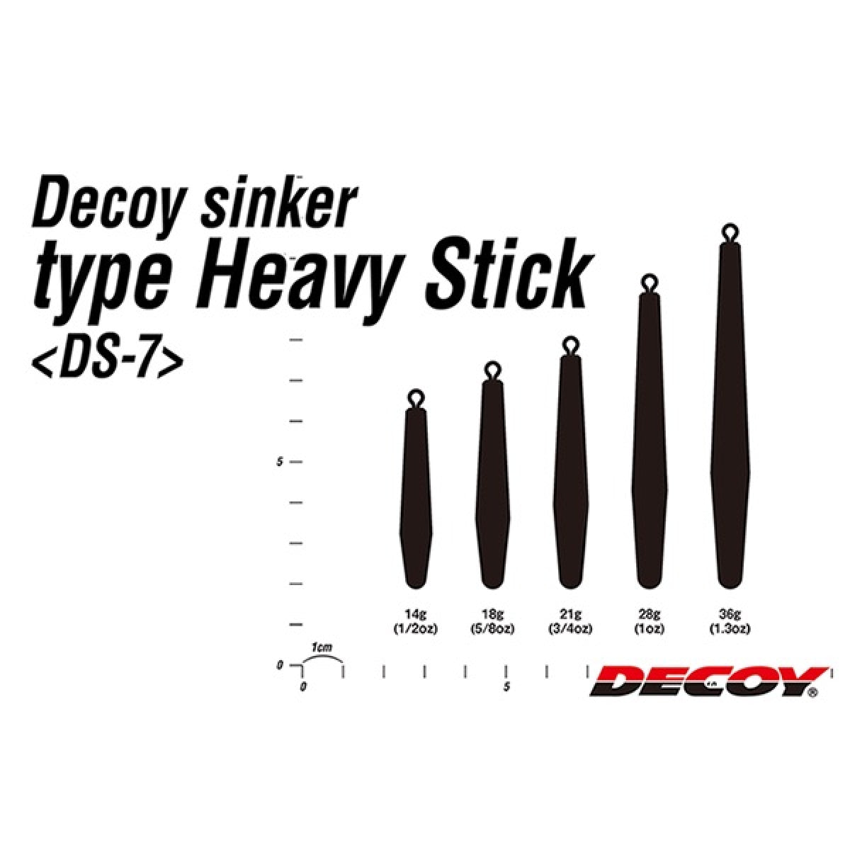 DECOY DECOY SINKER TYPE HEAVY STICK 36g DS-7 (2 pcs/pack) GUN BLACK