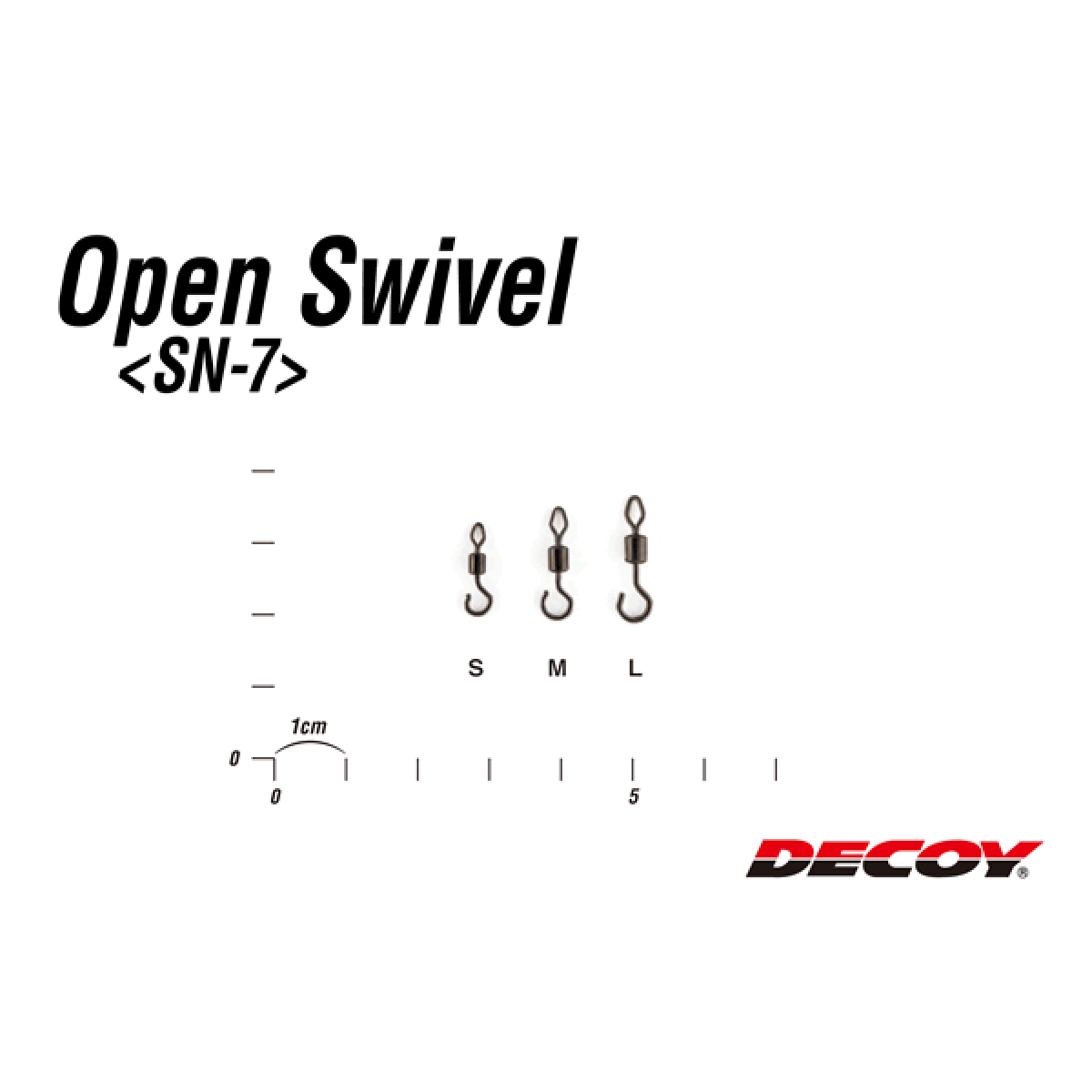 DECOY OPEN SWIVEL S SN-7 (7 pcs/pack) NS BLACK
