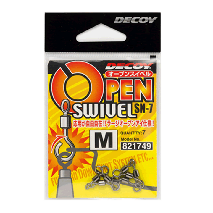 DECOY OPEN SWIVEL M SN-7 (7 pcs/pack) NS BLACK