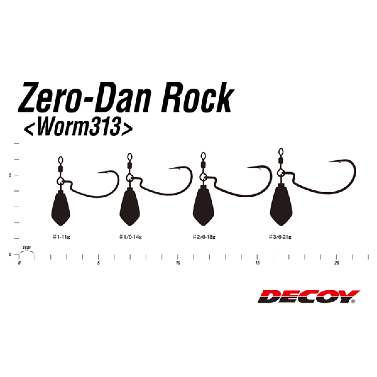 DECOY ZERO DAN ROCK #1/0 - 14g Worm313 (2 pcs/pack) TIN