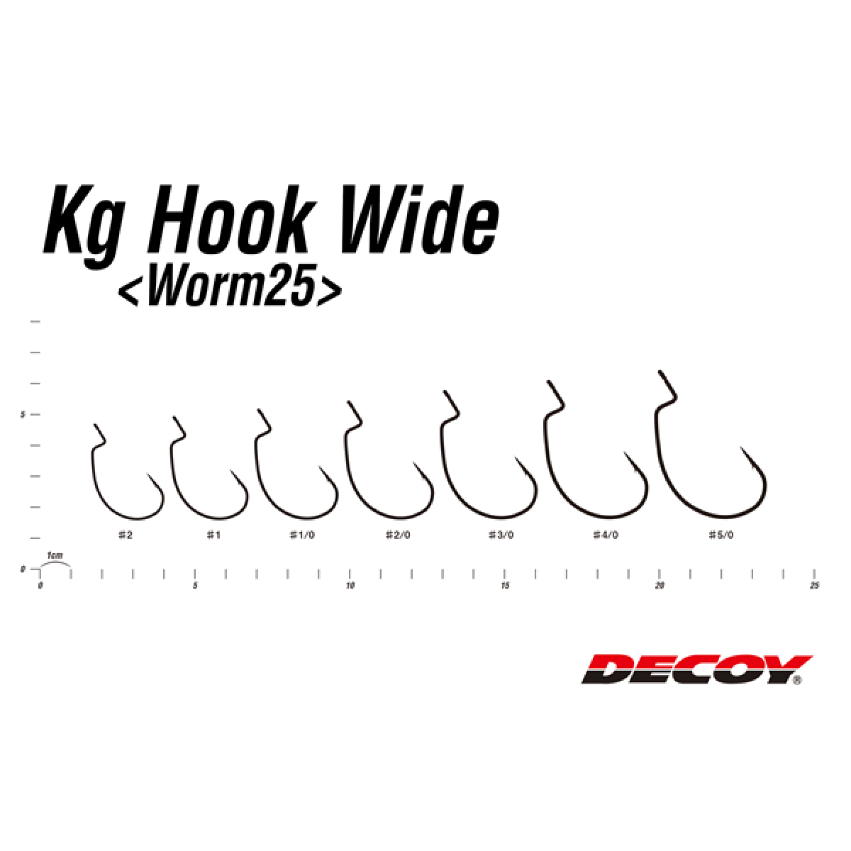 DECOY KG HOOK WIDE #4/0 Worm25 (5 pcs/pack) NS BLACK