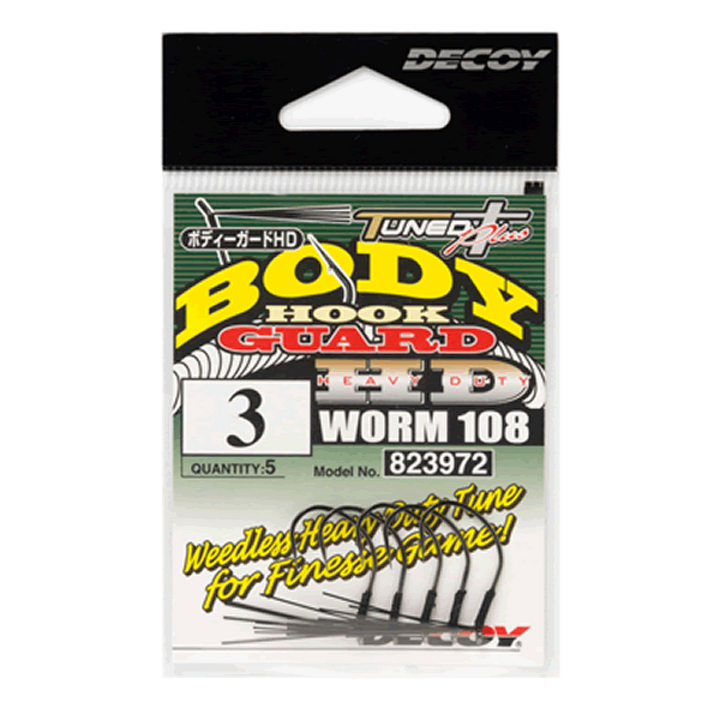 DECOY BODY GUARD HD #4 Worm108 (5 pcs/pack) NS BLACK