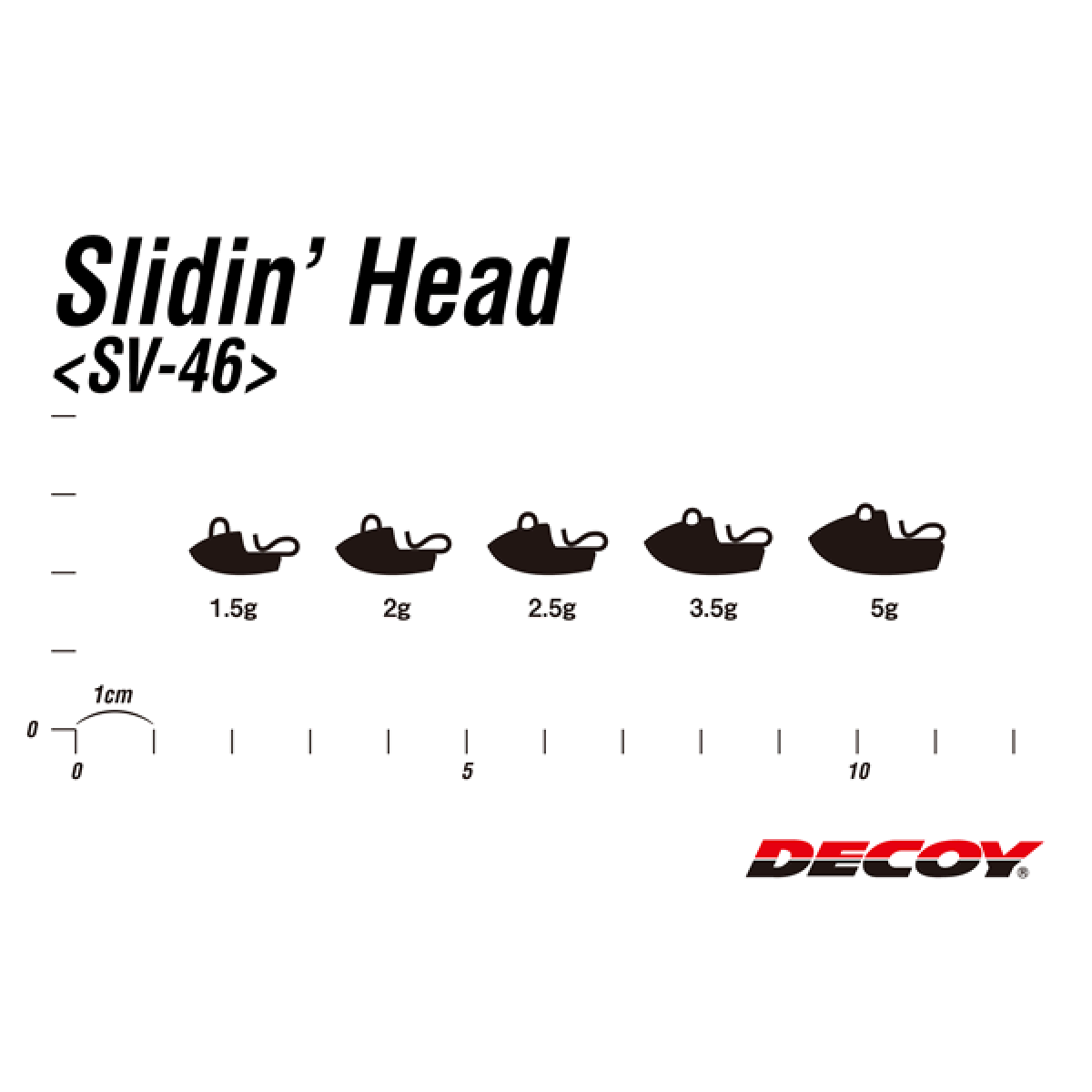 DECOY SLIDIN' HEAD 5g SV-46 (4 pcs/pack) SILVER