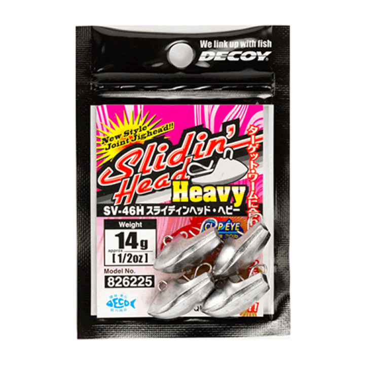 DECOY SLIDIN' HEAD HEAVY 18g SV-46H (4 pcs/pack) SILVER
