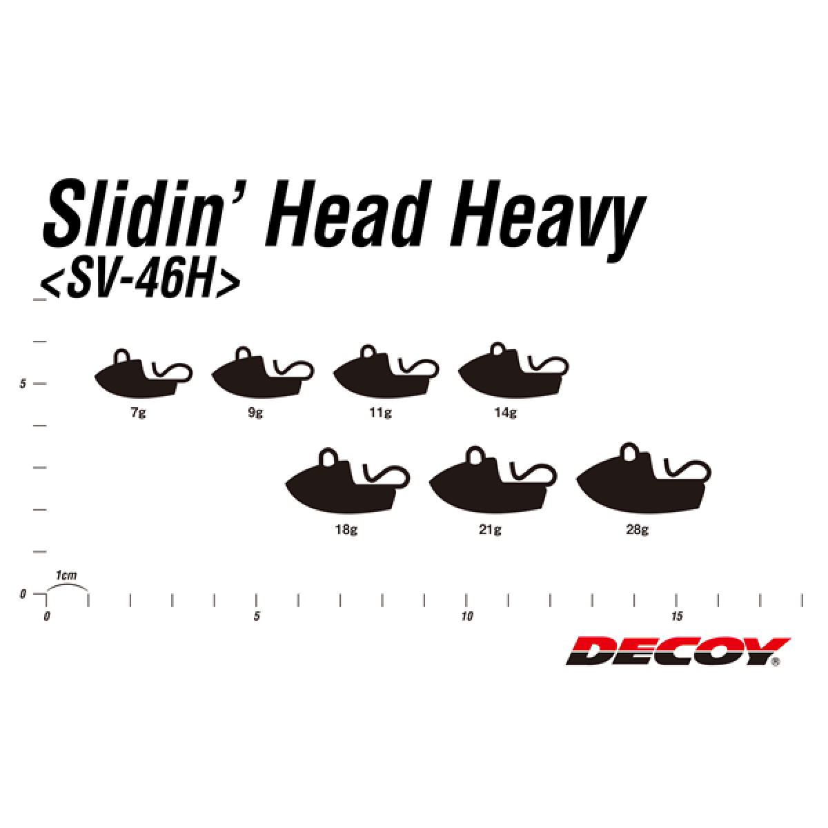 DECOY SLIDIN' HEAD HEAVY 28g SV-46H (3 pcs/pack) SILVER