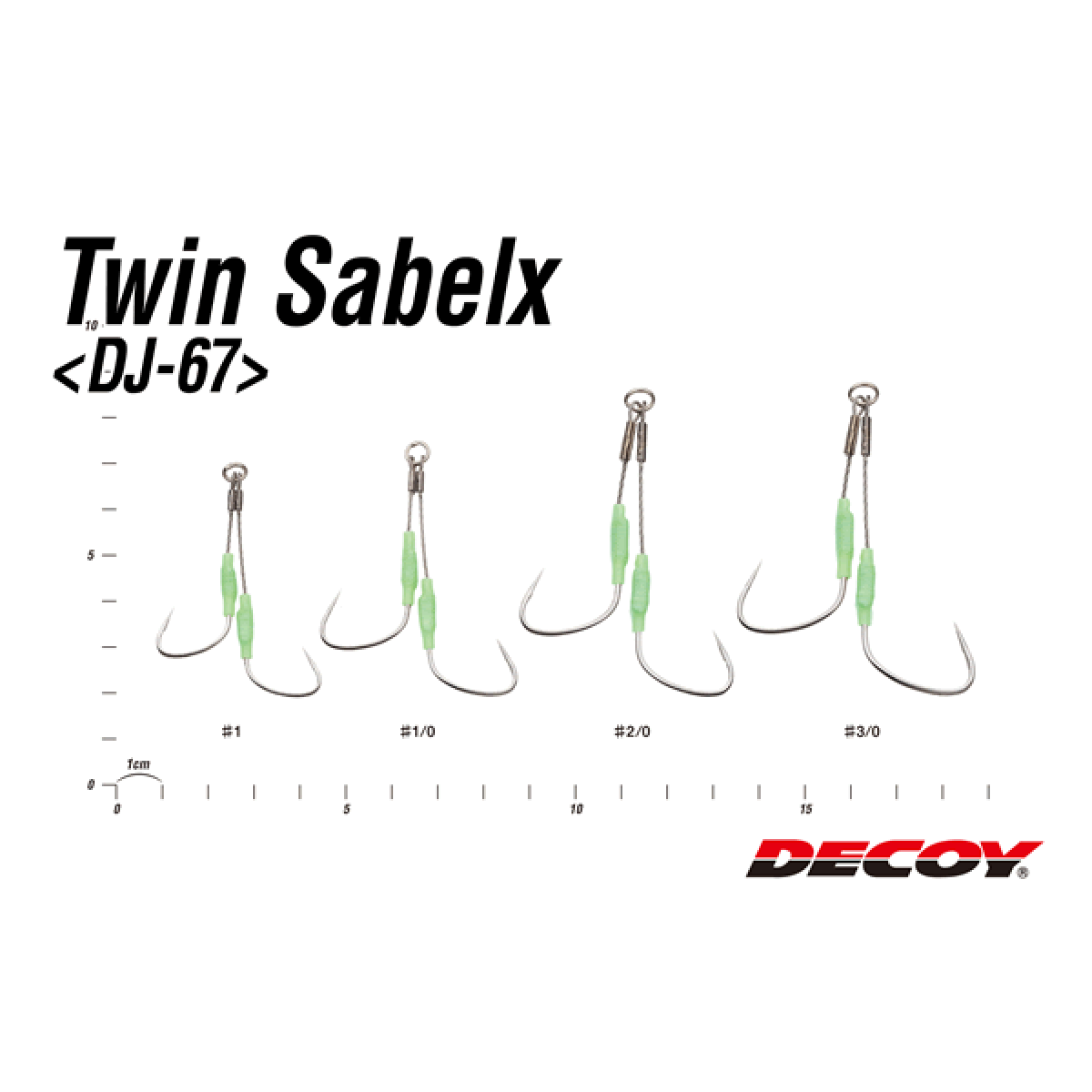 DECOY TWIN SABELX #3/0 DJ-67 (2 pcs/pack) TIN