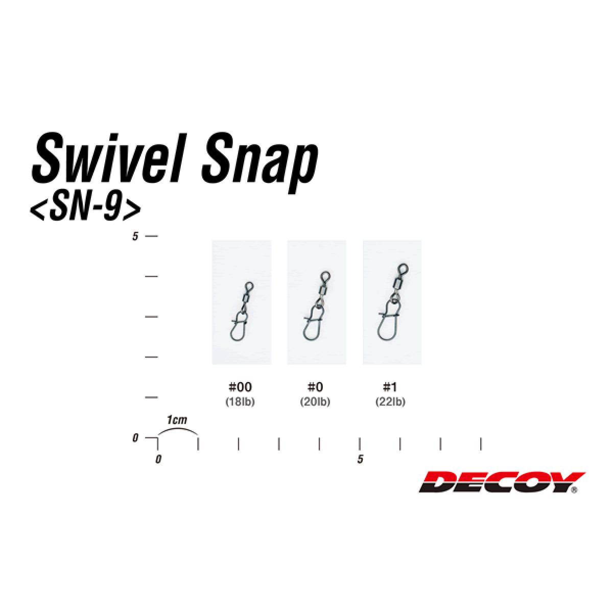 DECOY SWIVEL SNAP #0 SN-9 (6 pcs/pack) NS BLACK