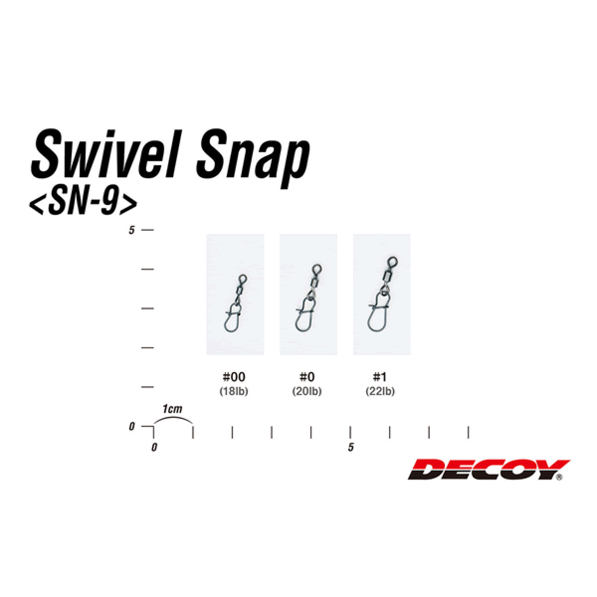 DECOY SWIVEL SNAP #1 SN-9 NS BLACK