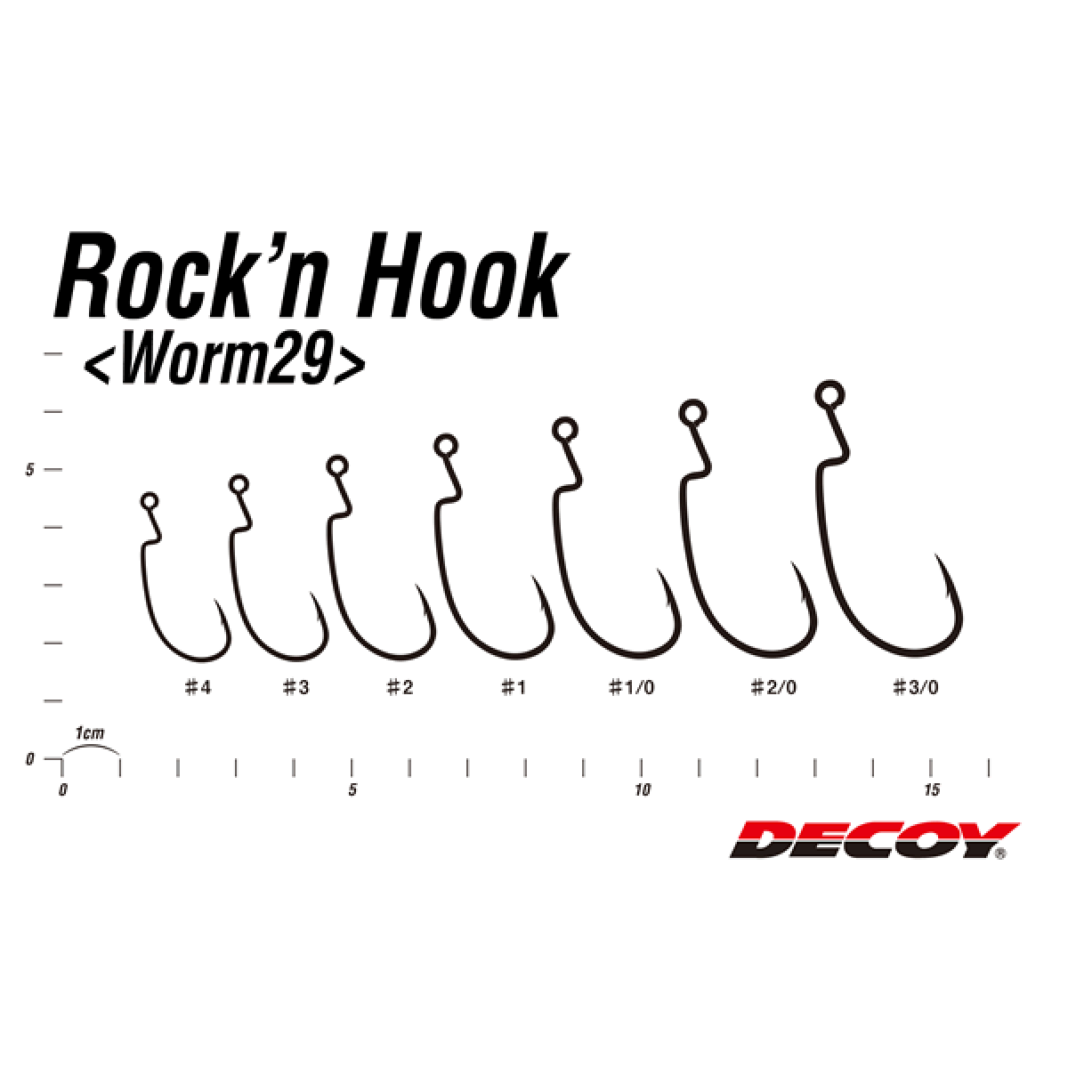 DECOY ROCK’N HOOK #1/0 Worm29 (8 pcs/pack) W NICKEL