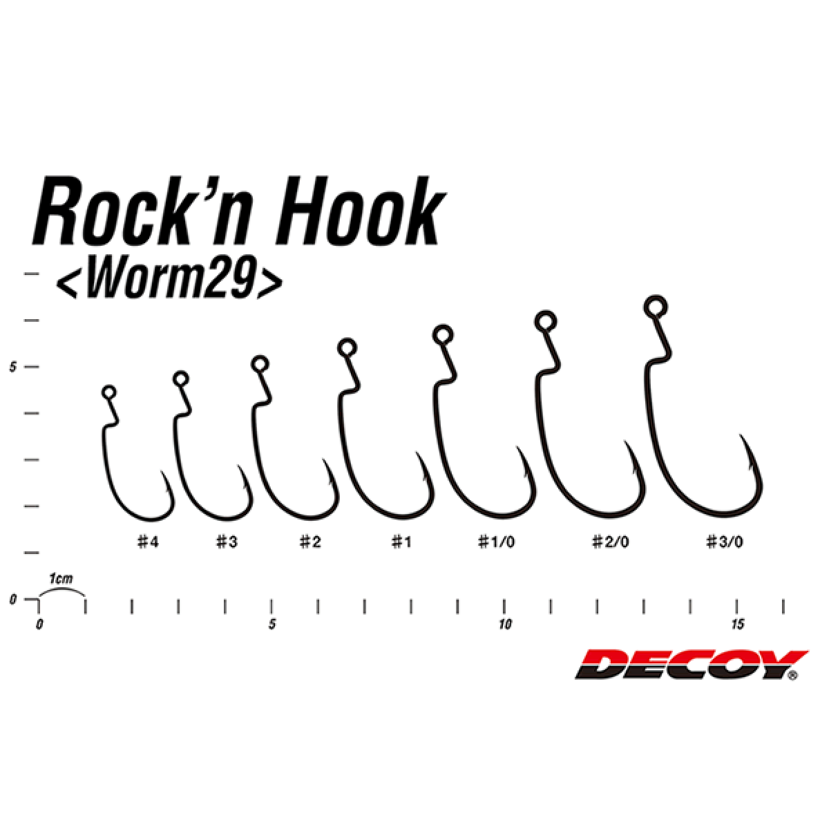 DECOY ROCK’N HOOK #3/0 Worm29 (6 pcs/pack) W NICKEL