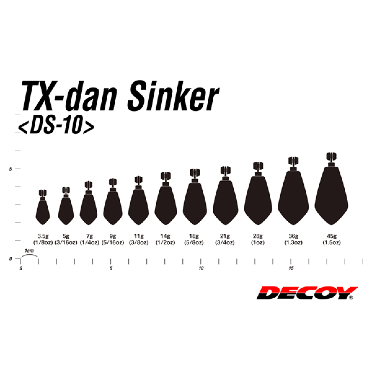 DECOY TX-DAN SINKER 7g DS-9 (4 pcs/pack) GUN BLACK