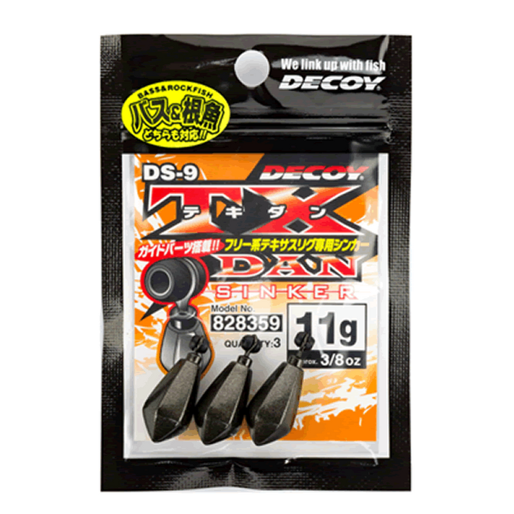 DECOY TX-DAN SINKER 11g DS-9 (3 pcs/pack) GUN BLACK