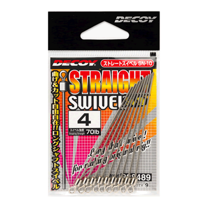 DECOY STRAIGHT SWIVEL #2 SN-10 (8 pcs/pack) SILVER