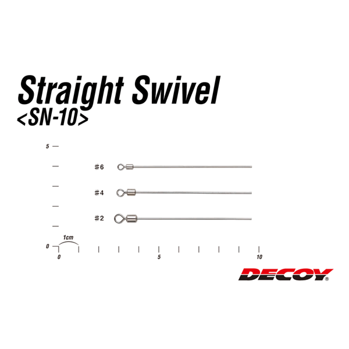 DECOY STRAIGHT SWIVEL #2 SN-10 (8 pcs/pack) SILVER